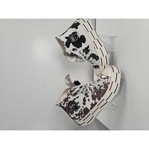 Brain Dead x Converse High Top Canvas Sneakers - Cow Print
